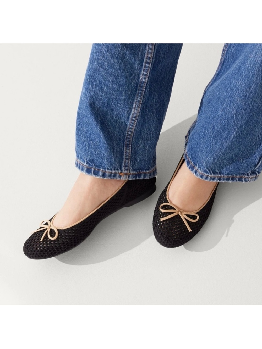 Rothy’s The Ballet Flat Noir Mesh Black Size 12 NIB Never Worn